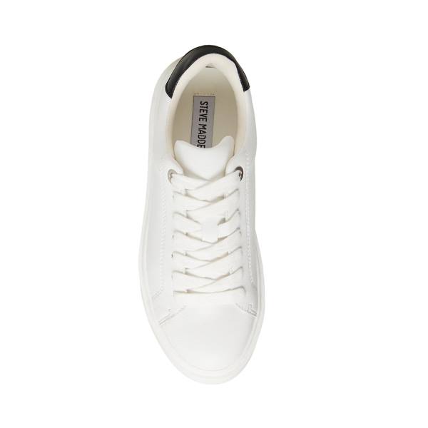 Steve Madden Catcher Sneakers Dam Vita Svarta | SM-294BZ