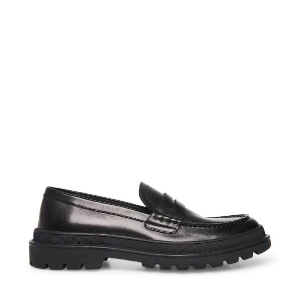 Steve Madden Charles Läder Loafers Herr Svarta | SM-241BG