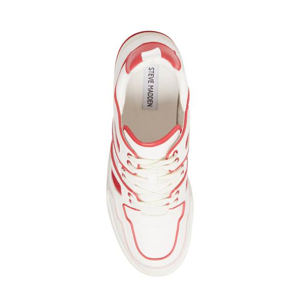 Steve Madden Chris Sneakers Herr Vita Röda | SM-512DK