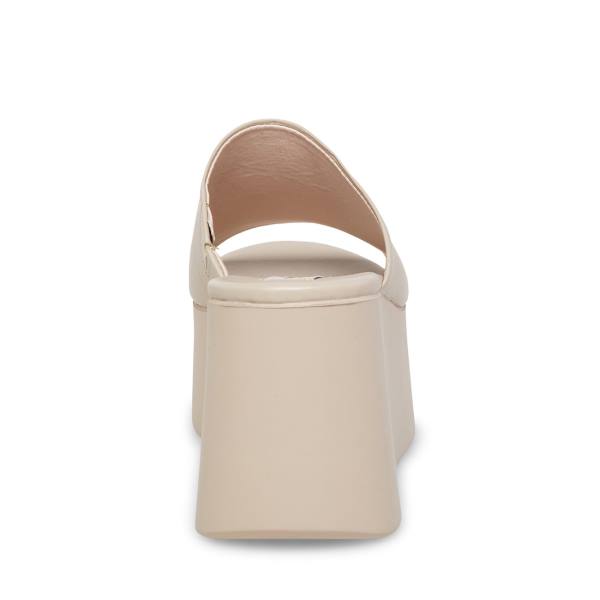 Steve Madden Christa Bone Läder Sandaler Dam Beige | SM-859DE