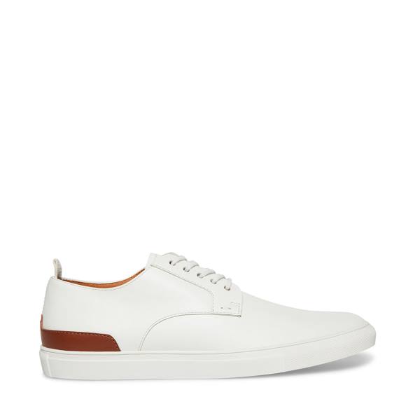 Steve Madden Coltt Läder Sneakers Herr Vita | SM-269XW