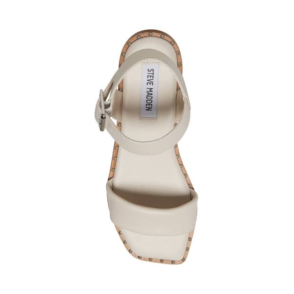 Steve Madden Connie Bone Sandaler Dam Beige | SM-473AY