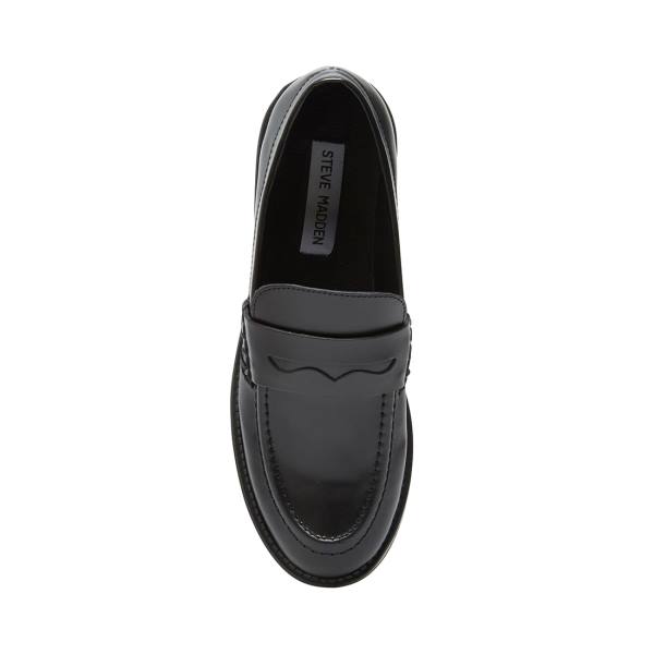 Steve Madden Crew Box Loafers Dam Svarta | SM-468SA