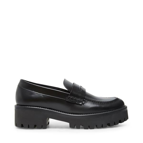 Steve Madden Crew Box Loafers Dam Svarta | SM-468SA