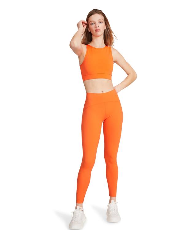 Steve Madden Cropped Active Tank Blast Dam Orange | SM-270VX