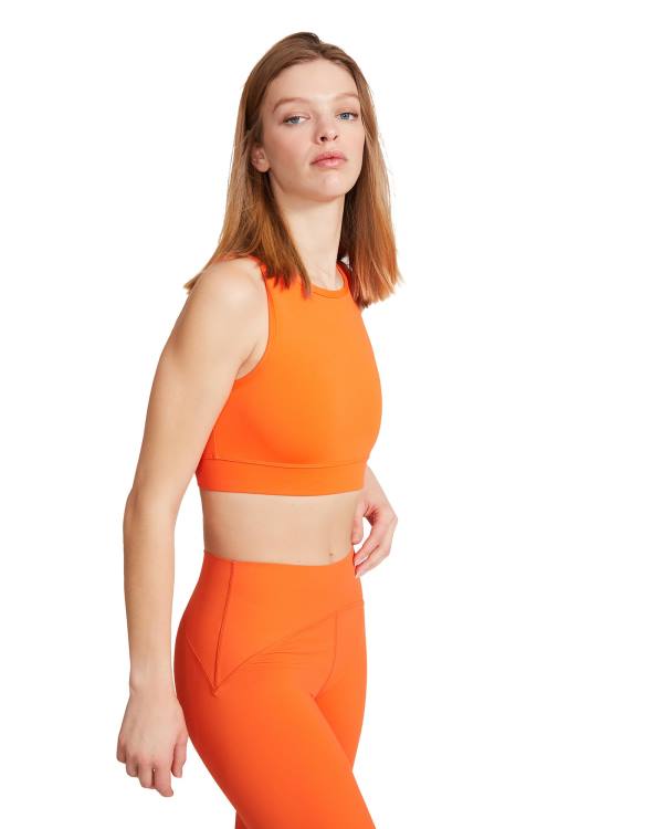 Steve Madden Cropped Active Tank Blast Dam Orange | SM-270VX