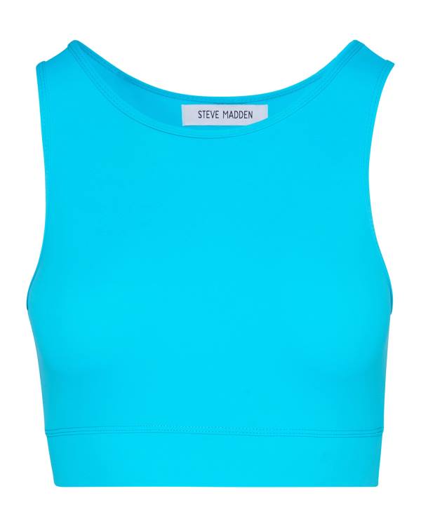 Steve Madden Cropped Active Tank Turquoise Blast Dam Turkos | SM-514WN