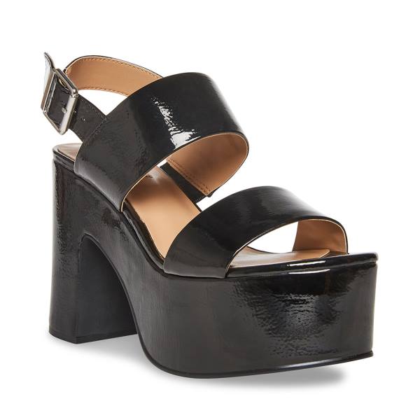 Steve Madden Dafne Lack Heel Högklackade Skor Dam Svarta | SM-237HN