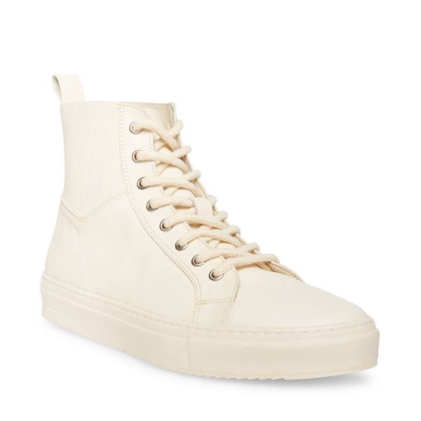 Steve Madden Dante Bone Läder Sneakers Herr Beige | SM-495BA