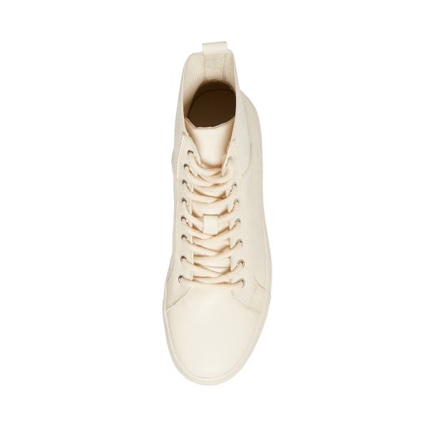 Steve Madden Dante Bone Läder Sneakers Herr Beige | SM-495BA