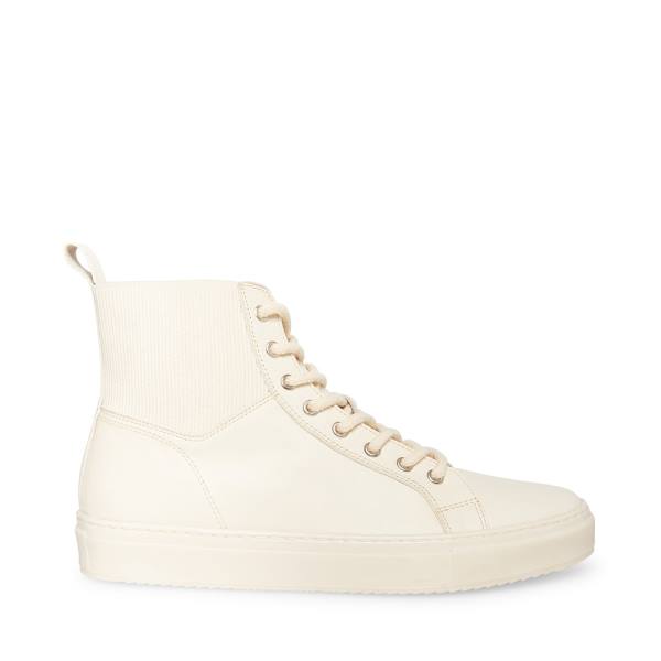 Steve Madden Dante Bone Läder Sneakers Herr Beige | SM-495BA