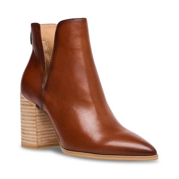 Steve Madden Darryn Cognac Läder Kängor Dam Bruna | SM-506KS