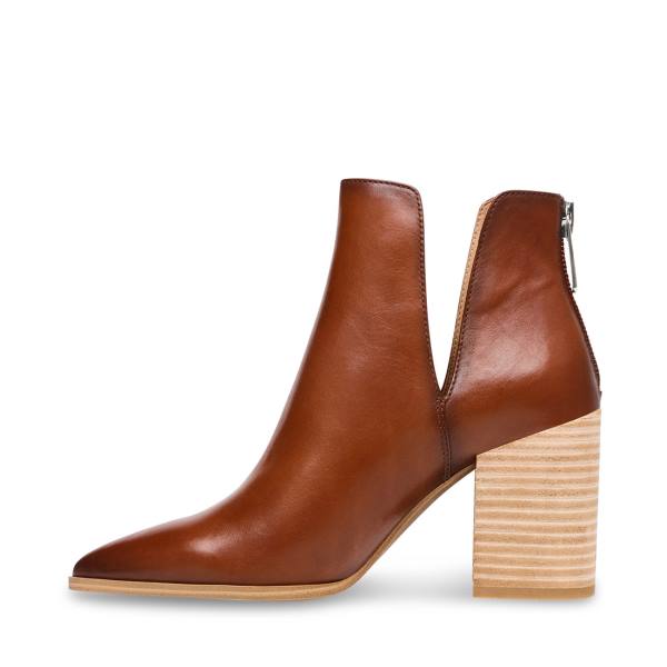 Steve Madden Darryn Cognac Läder Kängor Dam Bruna | SM-506KS