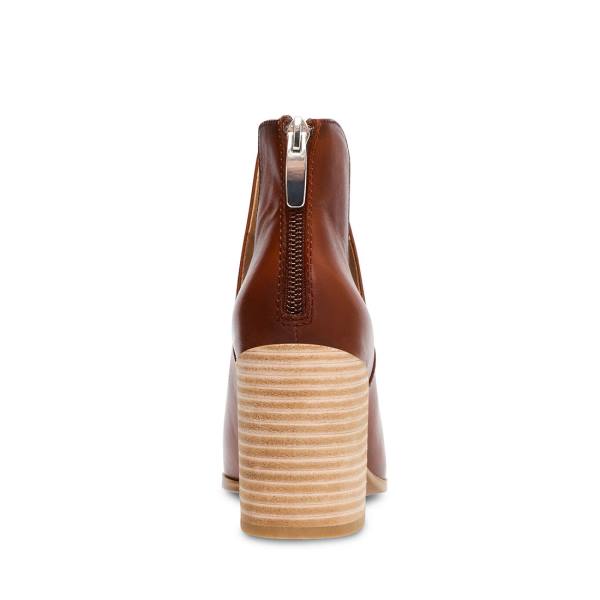 Steve Madden Darryn Cognac Läder Kängor Dam Bruna | SM-506KS