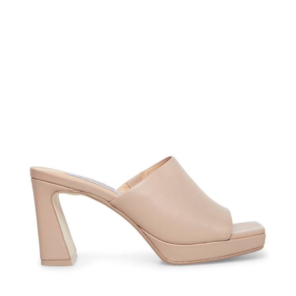 Steve Madden Dedicate Taupe Läder Heel Högklackade Skor Dam Grå Bruna | SM-408YP