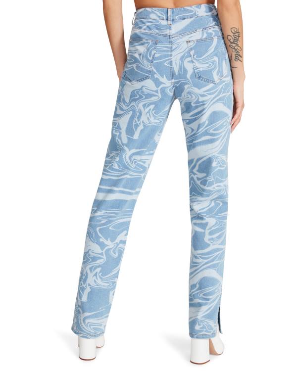 Steve Madden Denim Swirl Pants Byxor Dam Blå | SM-605QE