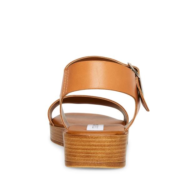 Steve Madden Destined Tan Läder Sandaler Dam Bruna | SM-415GL