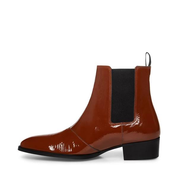 Steve Madden Dex-l Cognac Lack Stövlar Herr Bruna | SM-598VT