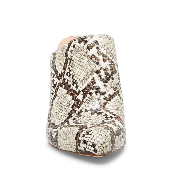 Steve Madden Ditty Snake Heel Högklackade Skor Dam Svarta Vita Ormskinn | SM-401QX