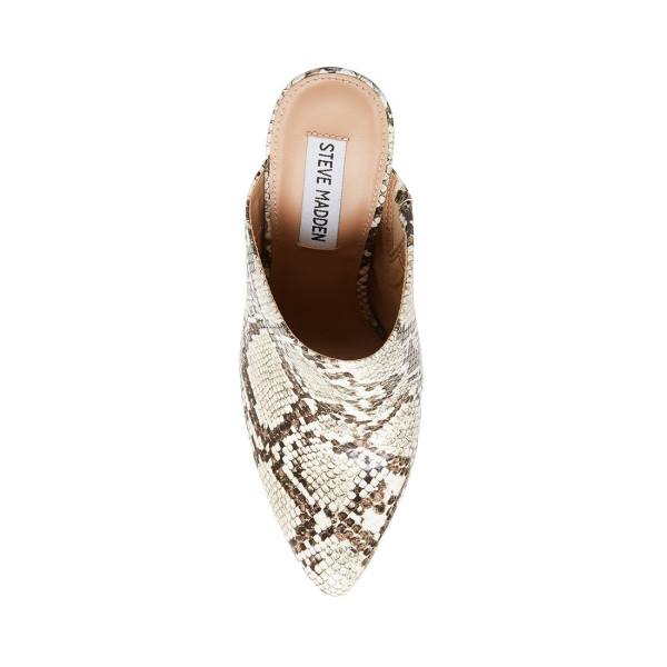 Steve Madden Ditty Snake Heel Högklackade Skor Dam Svarta Vita Ormskinn | SM-401QX