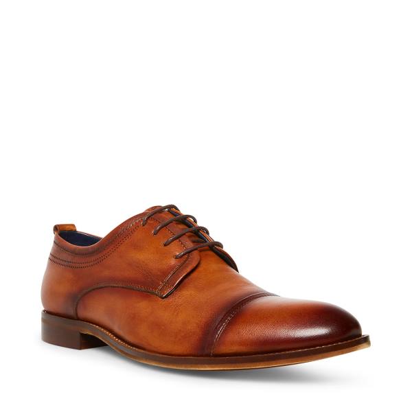 Steve Madden Doak Cognac Läder Finskor Herr Bruna | SM-186CY