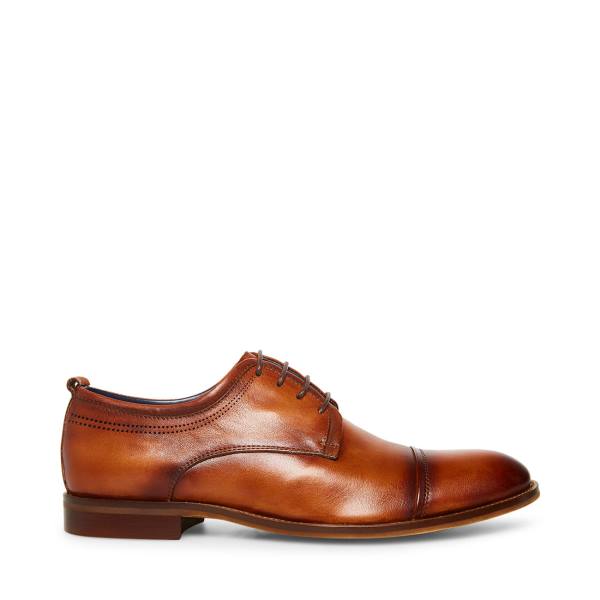 Steve Madden Doak Cognac Läder Finskor Herr Bruna | SM-186CY