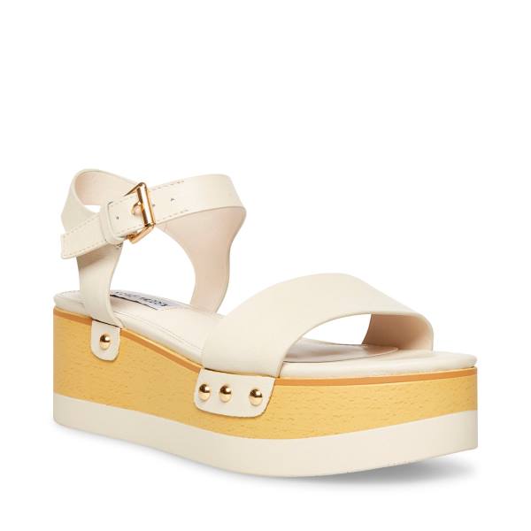 Steve Madden Domenica Läder Sandaler Dam Vita | SM-087VI