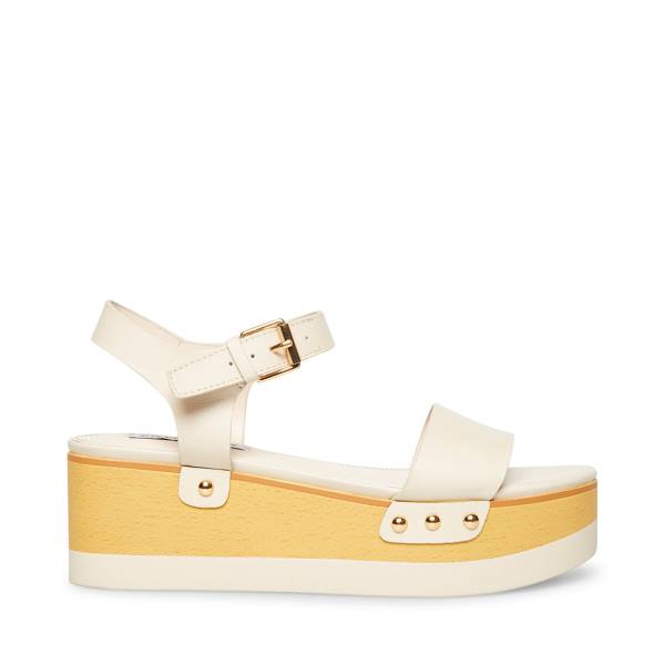 Steve Madden Domenica Läder Sandaler Dam Vita | SM-087VI