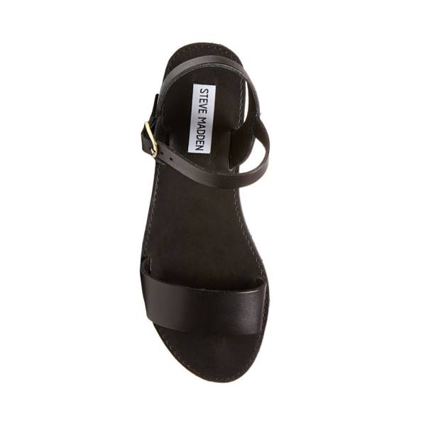 Steve Madden Donddi Läder Sandaler Dam Svarta | SM-613QB