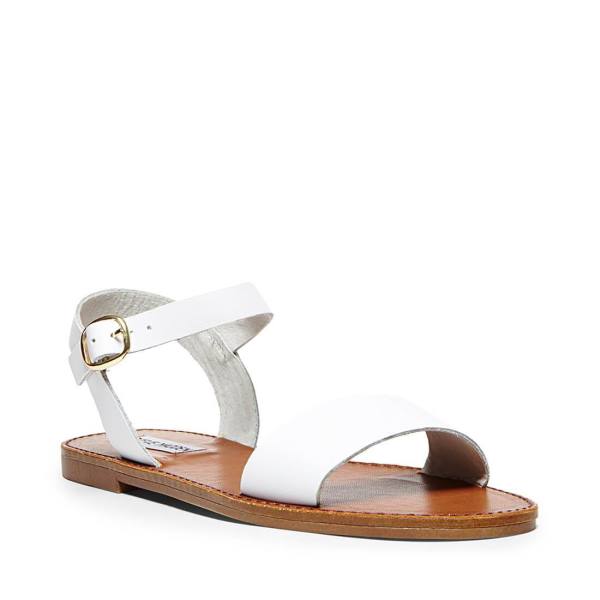 Steve Madden Donddi Läder Sandaler Dam Vita | SM-721BS