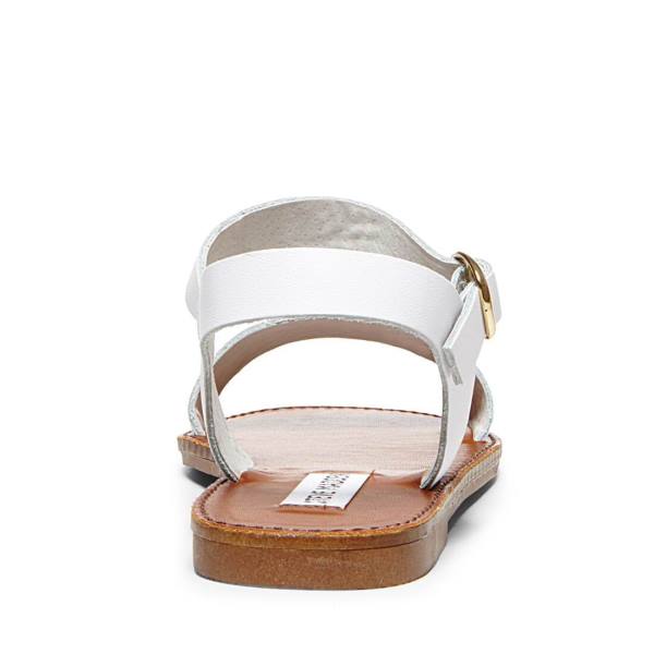 Steve Madden Donddi Läder Sandaler Dam Vita | SM-721BS