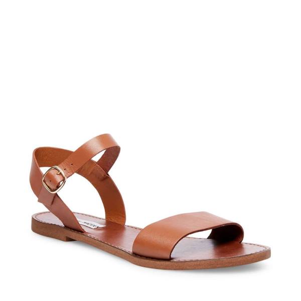 Steve Madden Donddi Tan Läder Sandaler Dam Bruna | SM-586KN