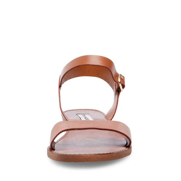 Steve Madden Donddi Tan Läder Sandaler Dam Bruna | SM-586KN