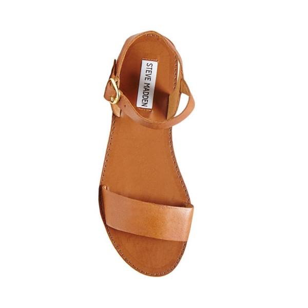 Steve Madden Donddi Tan Läder Sandaler Dam Bruna | SM-586KN