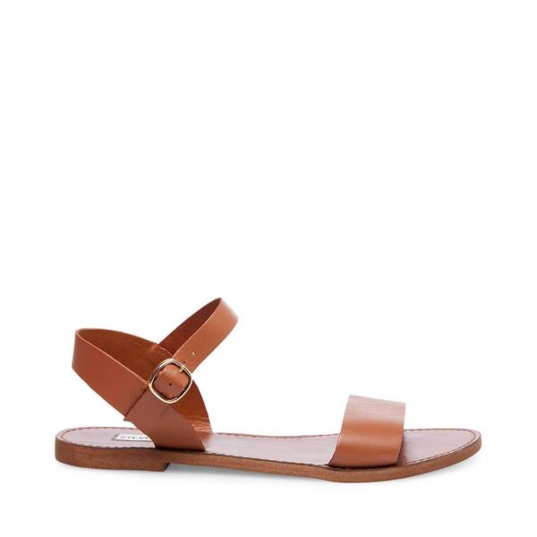 Steve Madden Donddi Tan Läder Sandaler Dam Bruna | SM-586KN