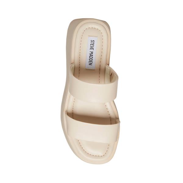 Steve Madden Dorian Bone Sandaler Dam Beige | SM-139CD