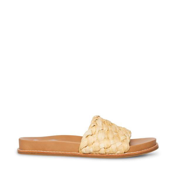 Steve Madden Dua Natural Raffia Sandaler Dam Beige | SM-679RM