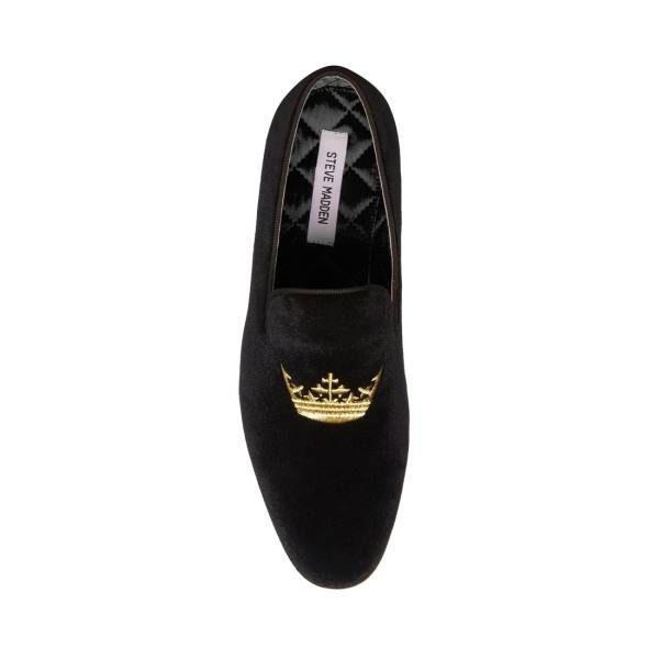 Steve Madden Edmund Velvet Finskor Herr Svarta | SM-913AL