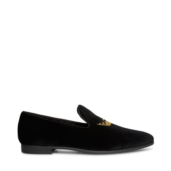 Steve Madden Edmund Velvet Finskor Herr Svarta | SM-913AL