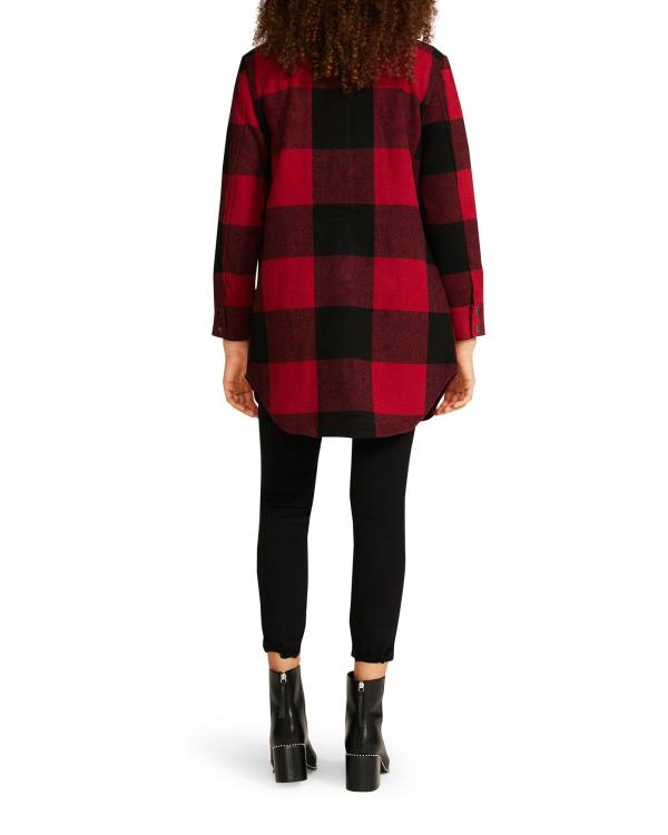 Steve Madden Eldridge Plaid Jacka Dam Röda | SM-230CA