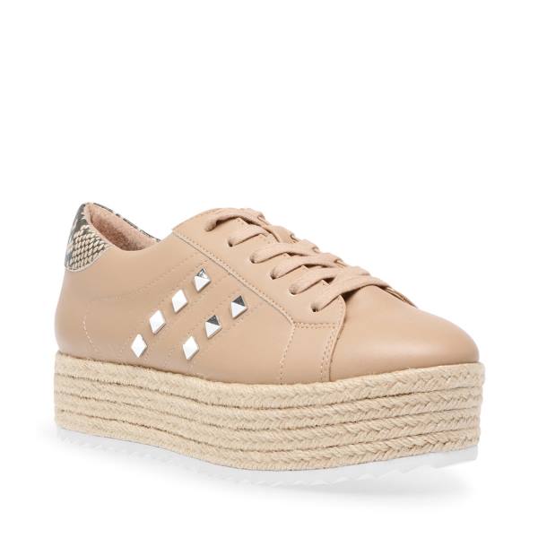 Steve Madden Elodie Tan Platta Skor Dam Bruna Olika Färger | SM-681KE