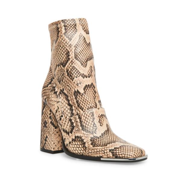 Steve Madden Excess Natural Snake Kängor Dam Beige Ormskinn | SM-189CL