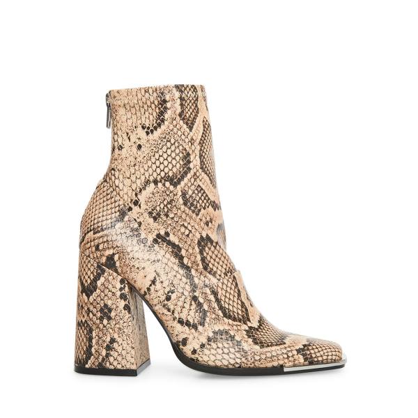 Steve Madden Excess Natural Snake Kängor Dam Beige Ormskinn | SM-189CL