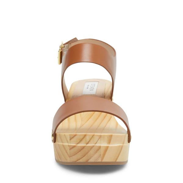 Steve Madden Fabee Cognac Läder Heel Högklackade Skor Dam Bruna | SM-421SN