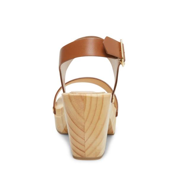 Steve Madden Fabee Cognac Läder Heel Högklackade Skor Dam Bruna | SM-421SN