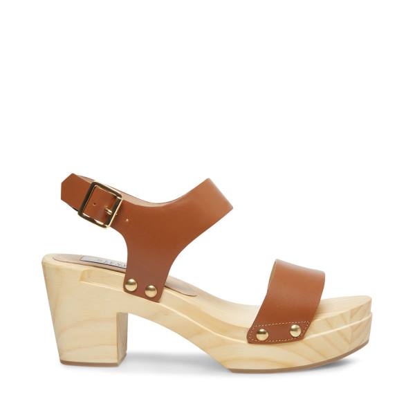 Steve Madden Fabee Cognac Läder Heel Högklackade Skor Dam Bruna | SM-421SN