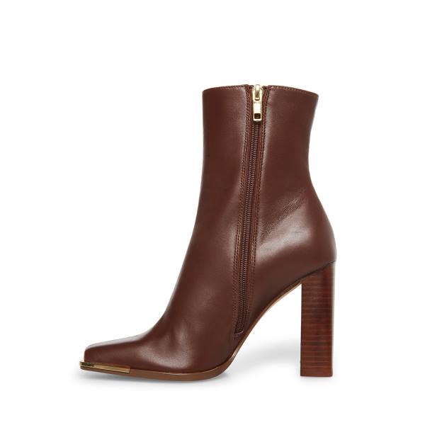 Steve Madden Falcon Läder Kängor Dam Bruna | SM-540UY