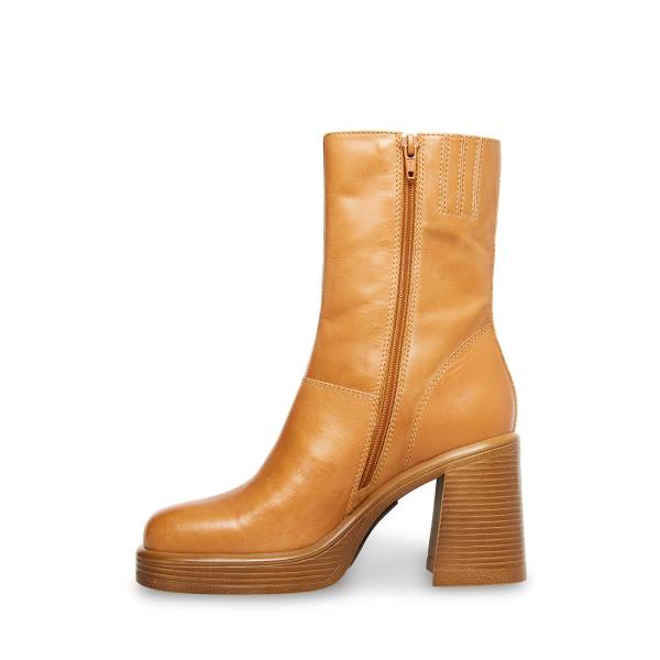 Steve Madden Fantsie Tan Läder Kängor Dam Bruna | SM-059TN