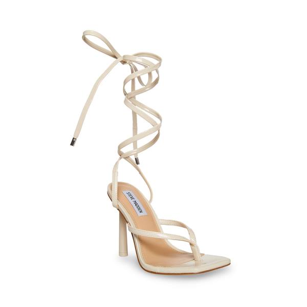 Steve Madden Fernanda Bone Lack Heel Högklackade Skor Dam Beige | SM-875UF