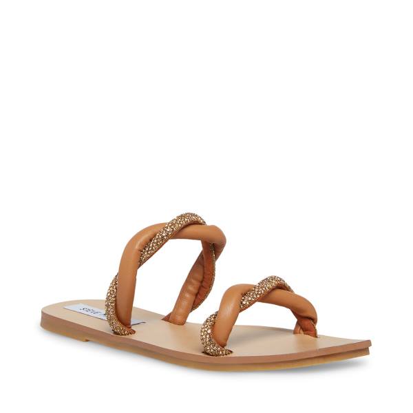 Steve Madden Flipped Cognac Sandaler Dam Bruna Olika Färger | SM-176HJ